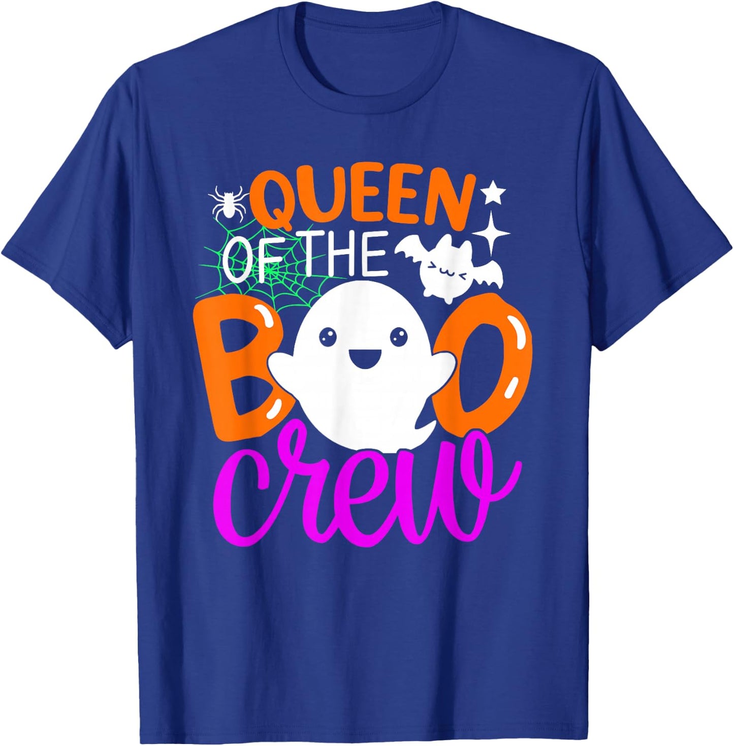 Queen Of The Boo Crew Funny Halloween Family Matching T-Shirt - T-Shirt | Royal