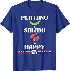 Fun dominican platano + salami happy dominican republic joke T-Shirt - T-Shirt | Royal