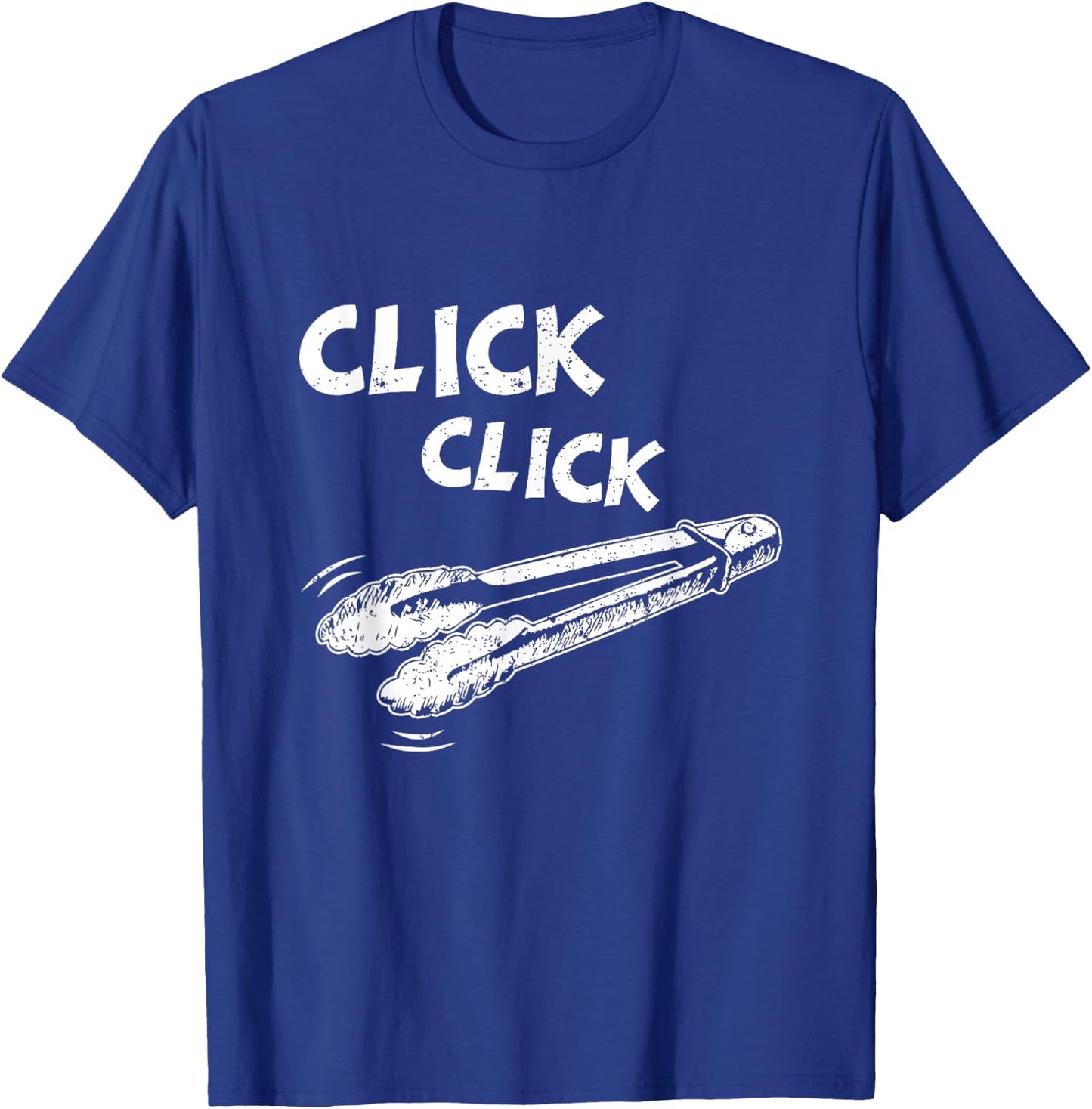 Click a Click Tongs Bbq Barbecue Barbecuing Hanging T-Shirt - T-Shirt | Royal