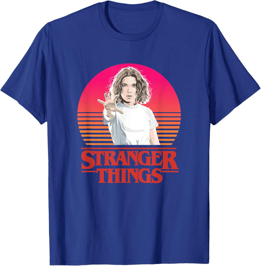 Stranger Things Retro Vintage Sunset Color Eleven Portrait T-Shirt - T-Shirt | Royal