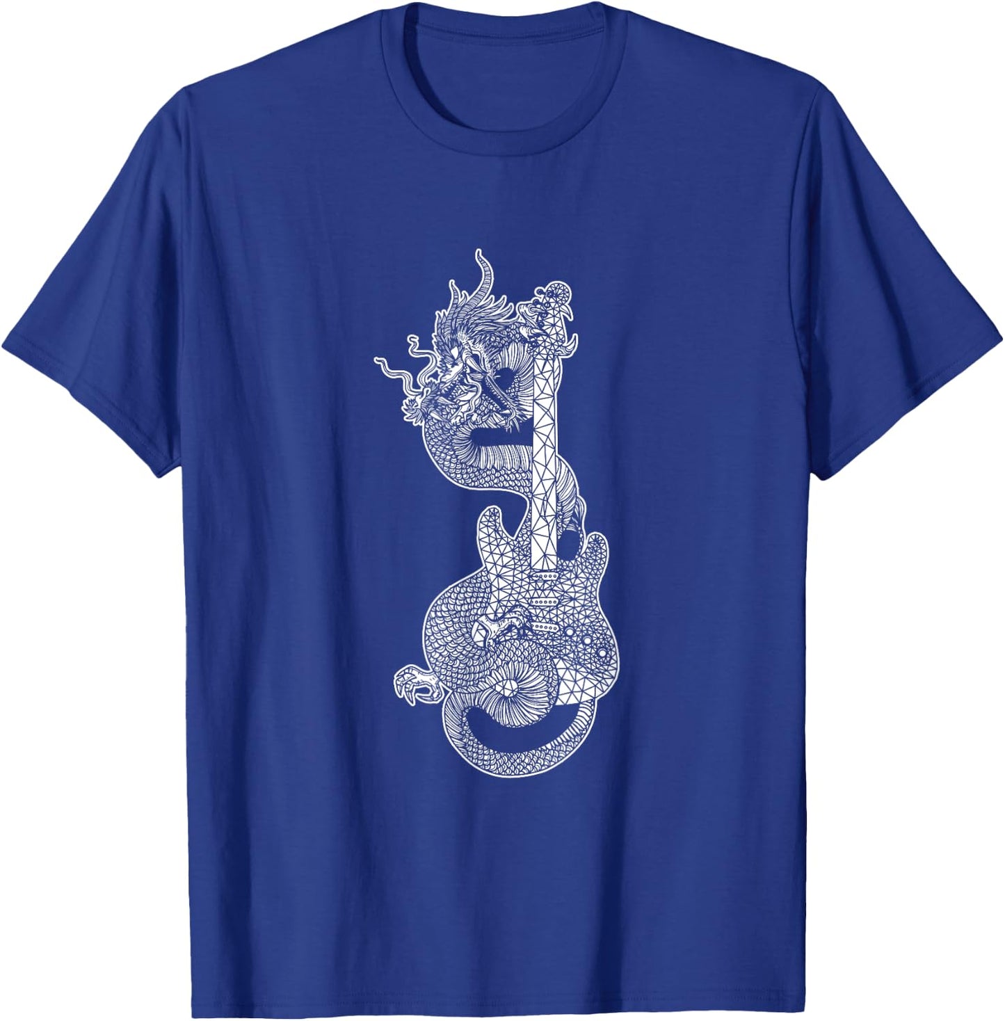 Japanese Dragon Guitar Musical Instrument Japan Guitarist T-Shirt - T-Shirt | Royal