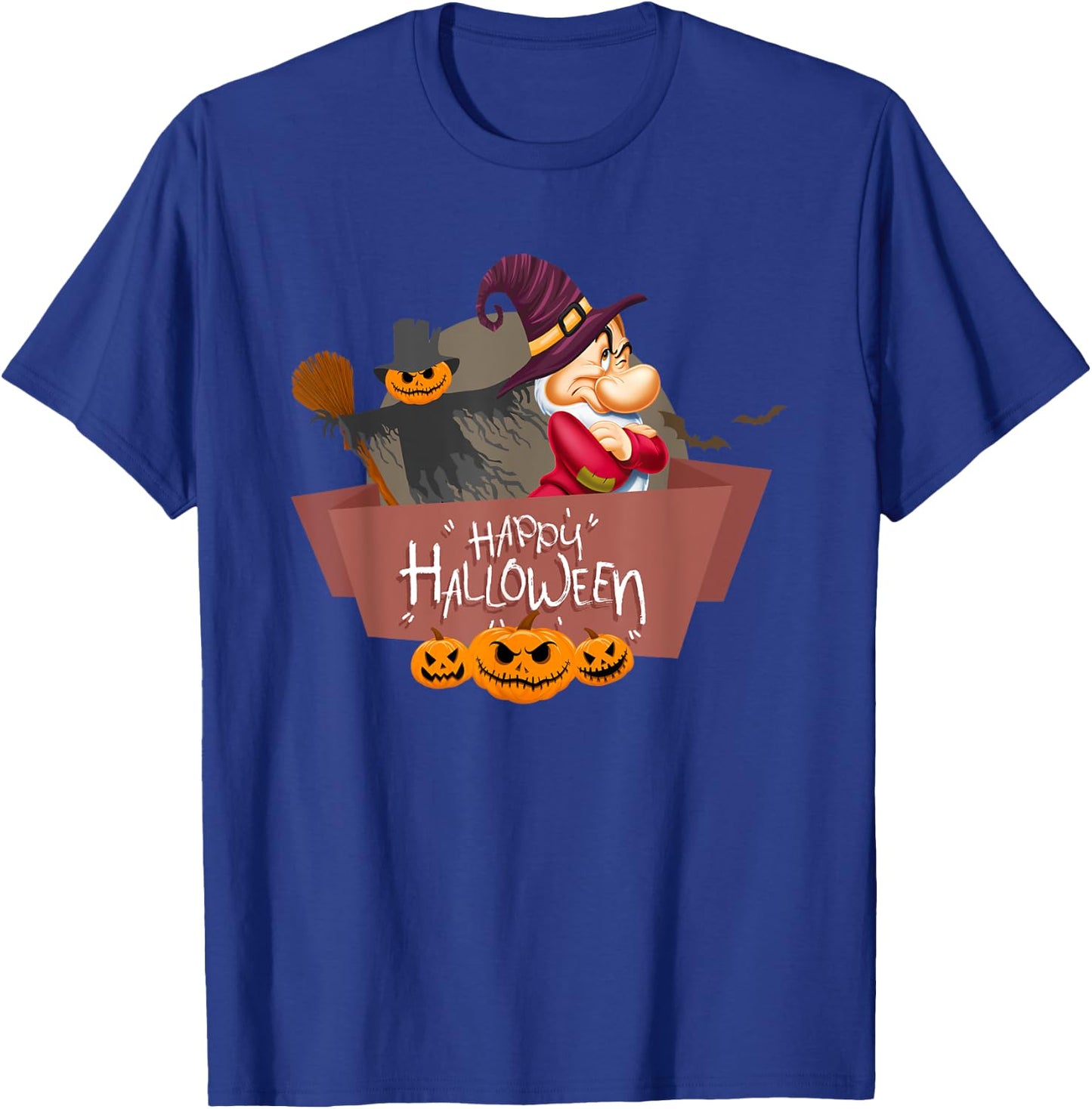 Grumpy Happy Halloween T-Shirt - T-Shirt | Royal