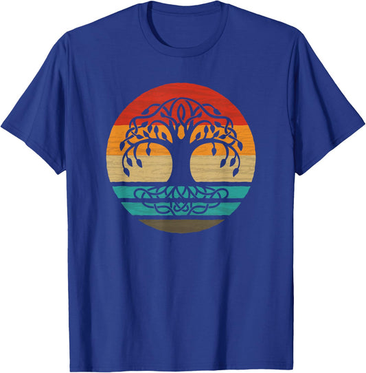 Tree Of Life Retro Style Vintage T-Shirt - T-Shirt | Royal