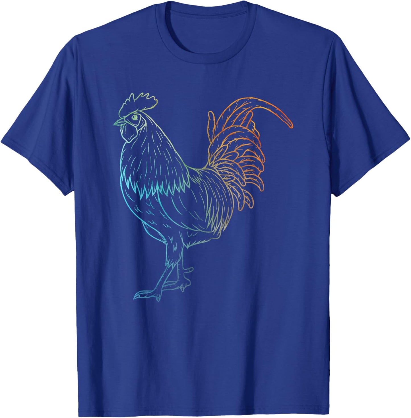 Chicken Art Colorful Rooster Funny Fowl Lovers Outfit T-Shirt - T-Shirt | Royal