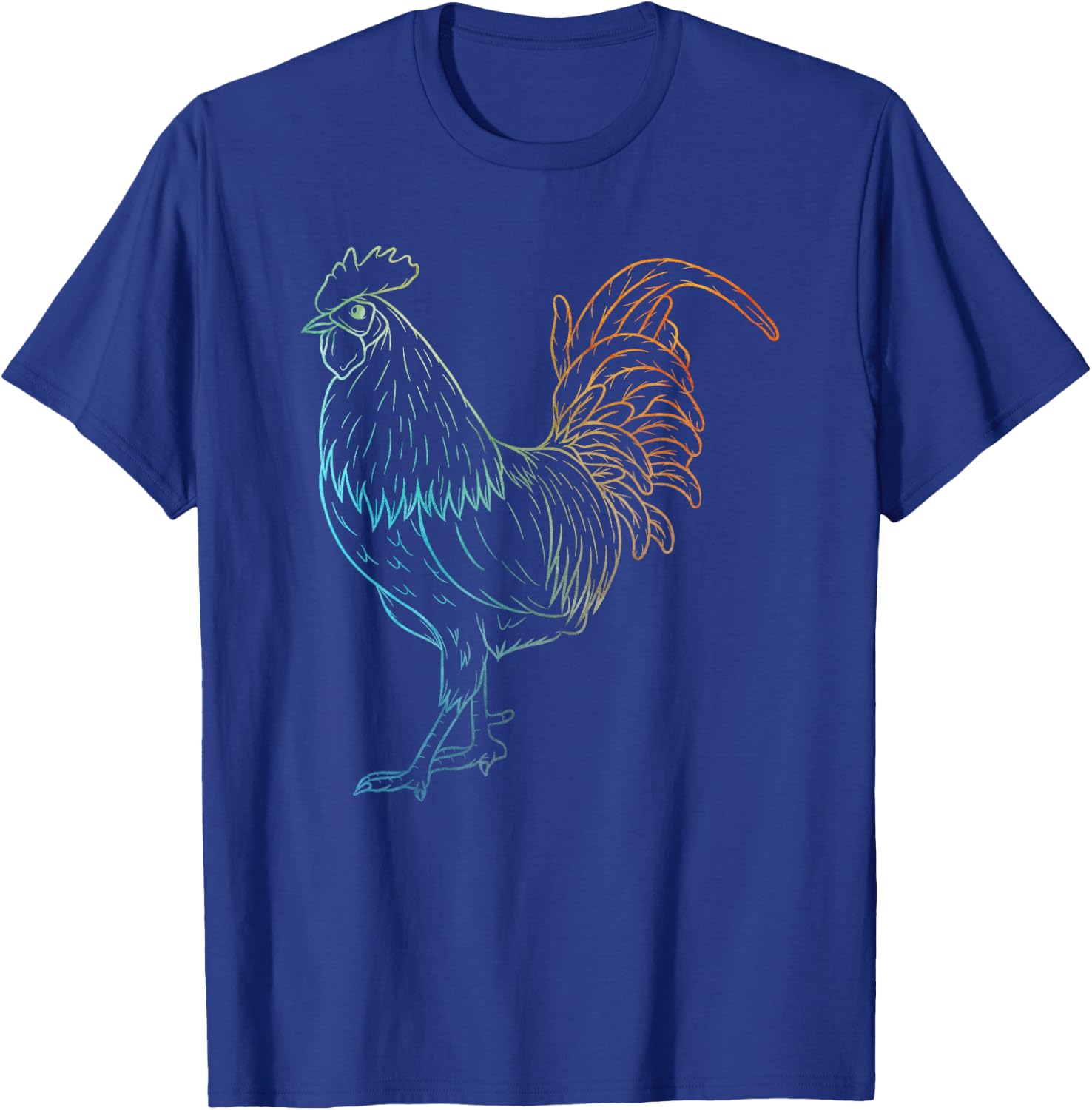 Chicken Art Colorful Rooster Funny Fowl Lovers Outfit T-Shirt - T-Shirt | Royal