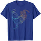 Chicken Art Colorful Rooster Funny Fowl Lovers Outfit T-Shirt - T-Shirt | Royal