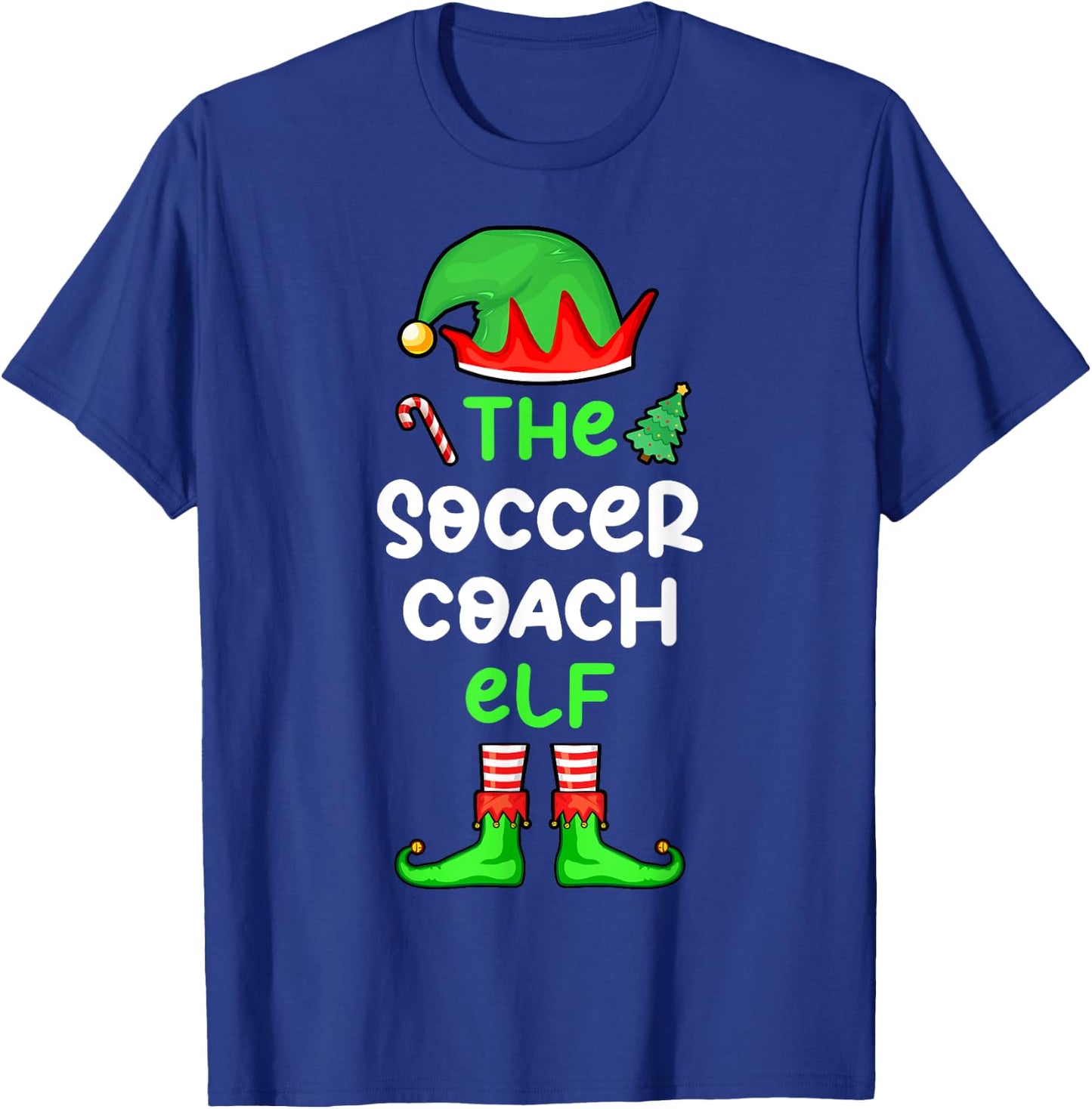 I'm The Soccer Coach Elf Christmas Matching Pajama T-Shirt - T-Shirt | Royal