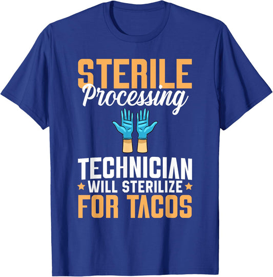 Sterile Processing Technician Instruments Tech Certification T-Shirt - T-Shirt | Royal