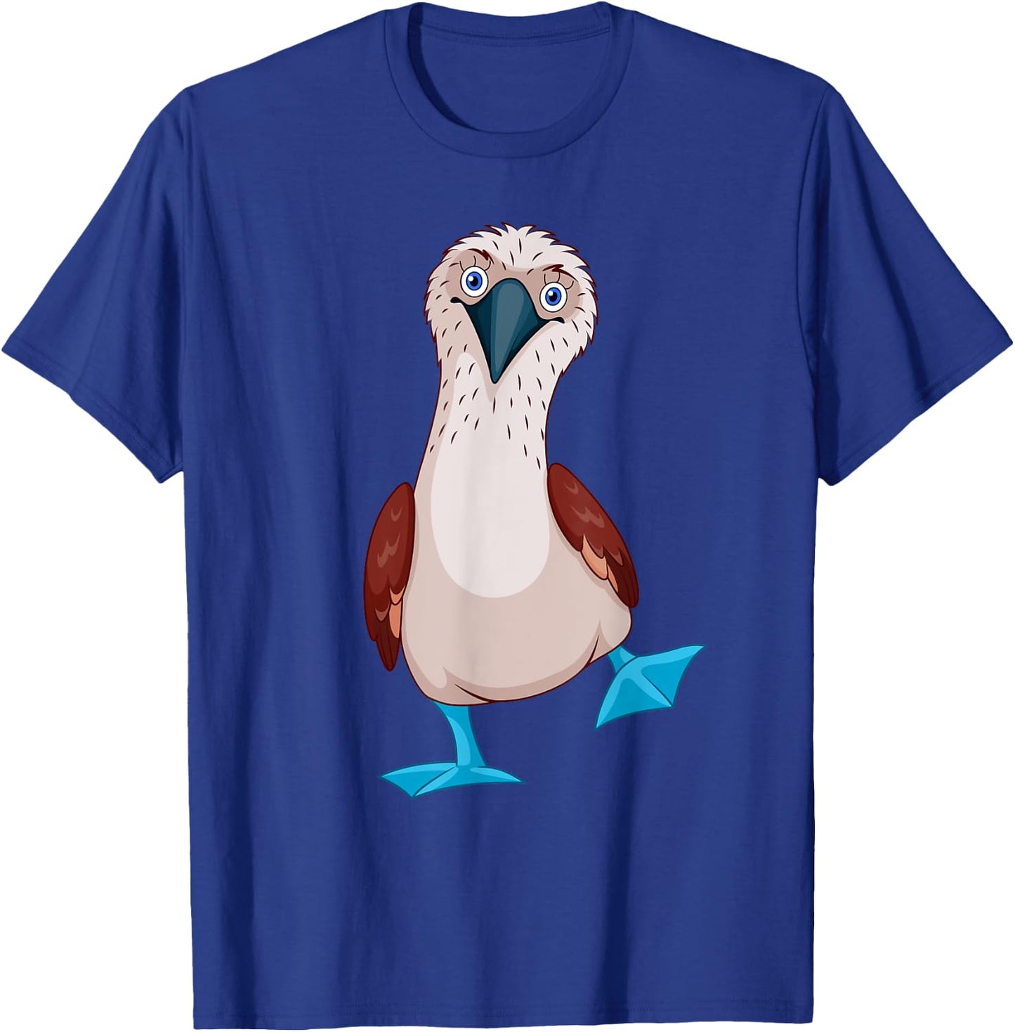 Dancing Booby Blue-Footed Booby Sea Bird Blue Feet Drawing T-Shirt - T-Shirt | Royal