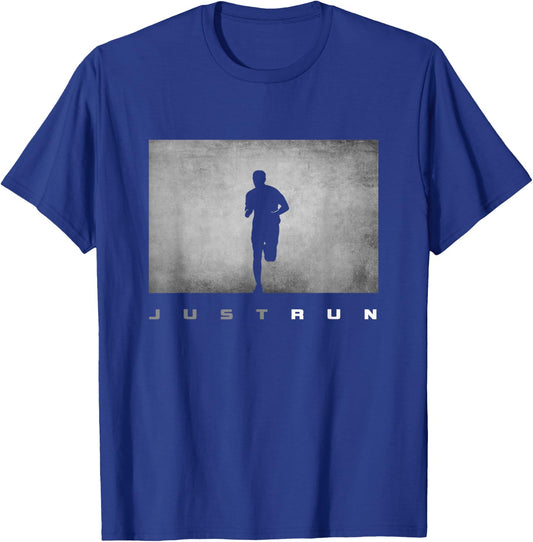 Just Run Running Runner T-Shirt - T-Shirt | Royal