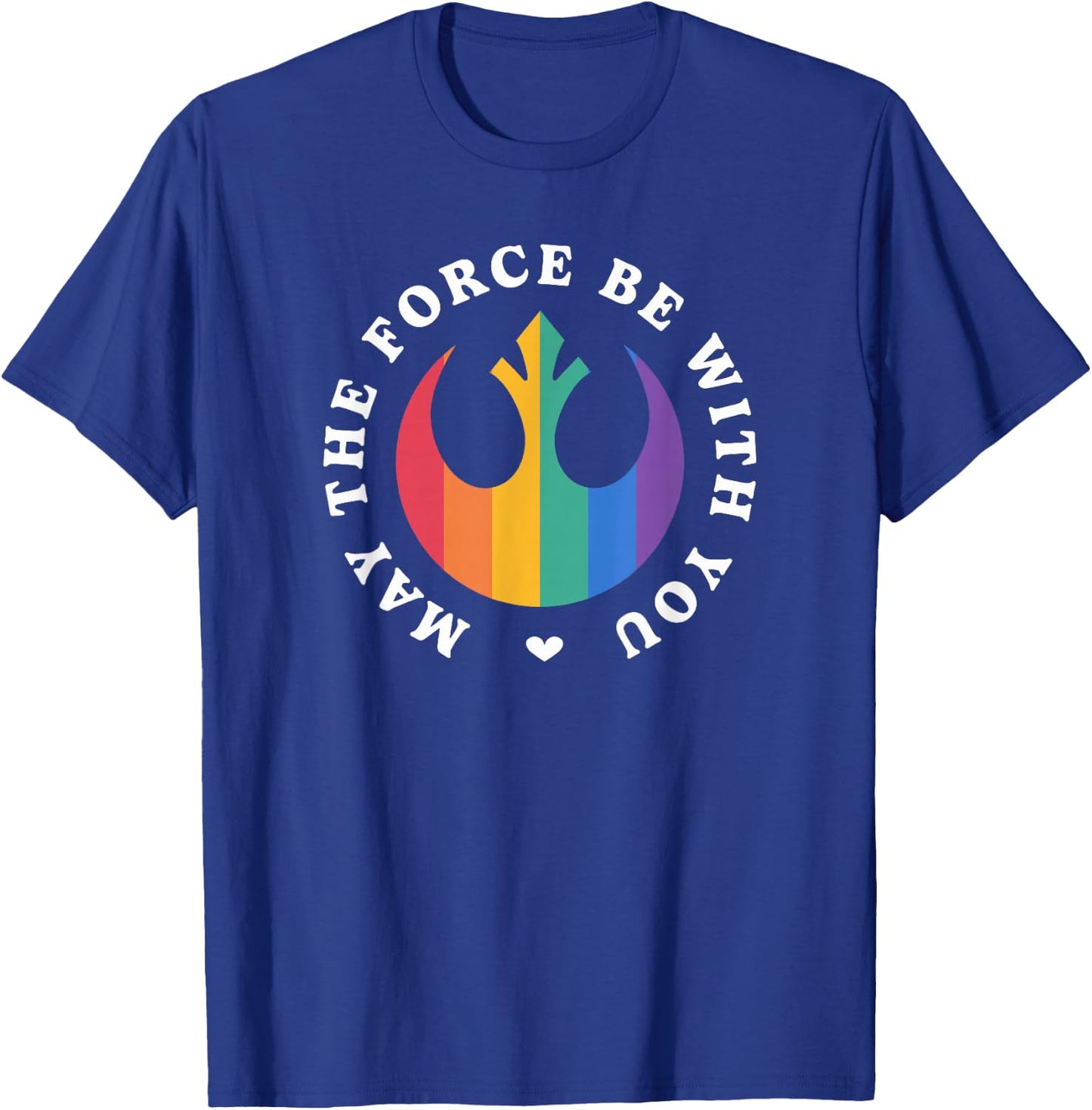 Star Wars Jedi Rainbow May The Force Be With You Logo T-Shirt - T-Shirt | Royal