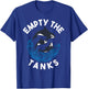 Empty the Tanks Orca Whale T-Shirt - T-Shirt | Royal