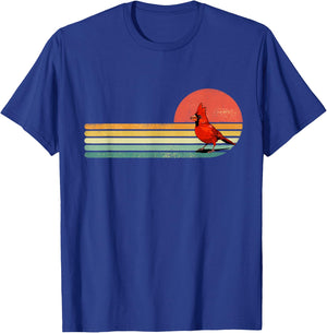 Retro Northern Cardinal Bird Shirt Animal Bird Lover Birder T-Shirt - T-Shirt | Royal