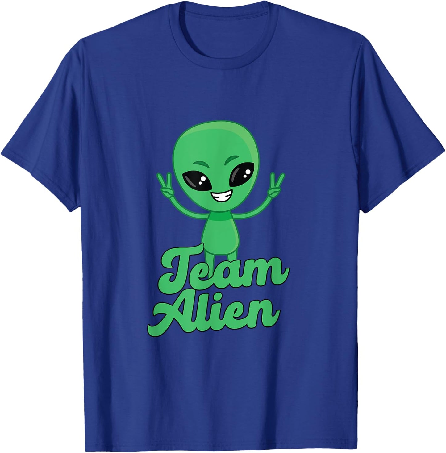 For Alien Aliens Lovers Green Alien Meme Team Alien Skin T-Shirt - T-Shirt | Royal