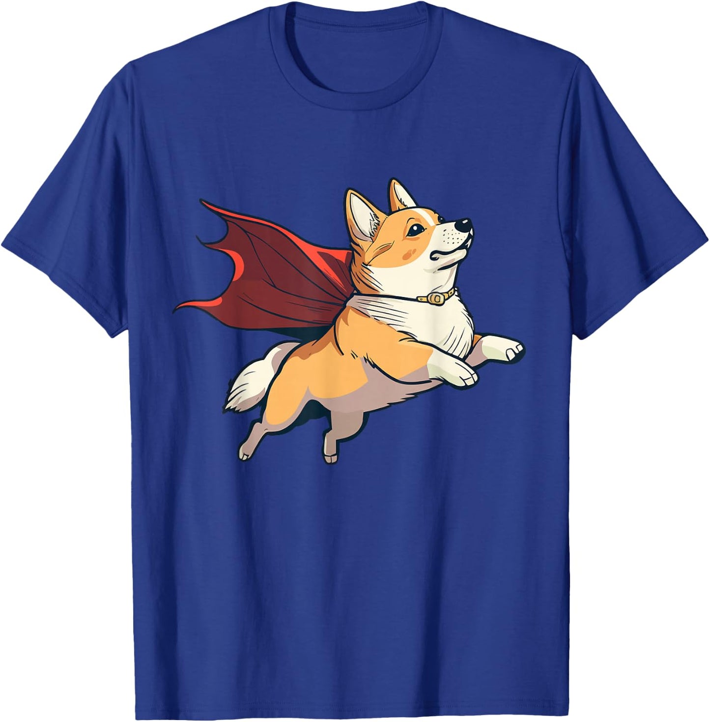Super Hero Corgi with a Cape Super Dog T-Shirt - T-Shirt | Royal