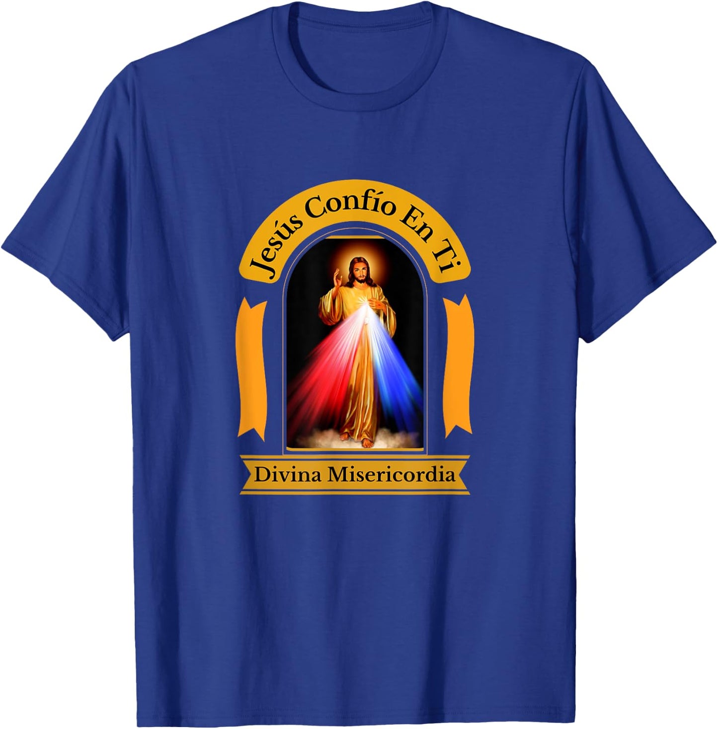 Jesús Confío En Ti Divine Mercy Spanish Catholic T-Shirt - T-Shirt | Royal