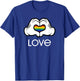 Disney Mickey And Friends Hands Rainbow Heart Love T-Shirt - T-Shirt | Royal