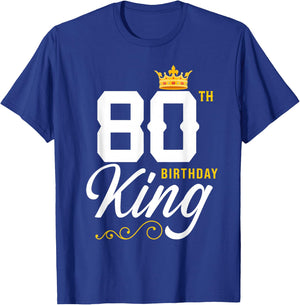80 Year Old Birthday Husband 80th Birthday King Classic T-Shirt - T-Shirt | Royal