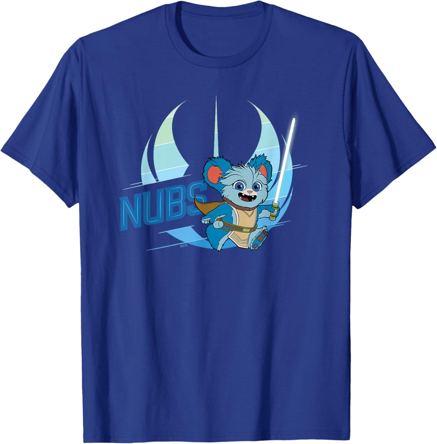 Star Wars Young Jedi Adventures Nubs & Lightsaber T-Shirt - T-Shirt | Royal
