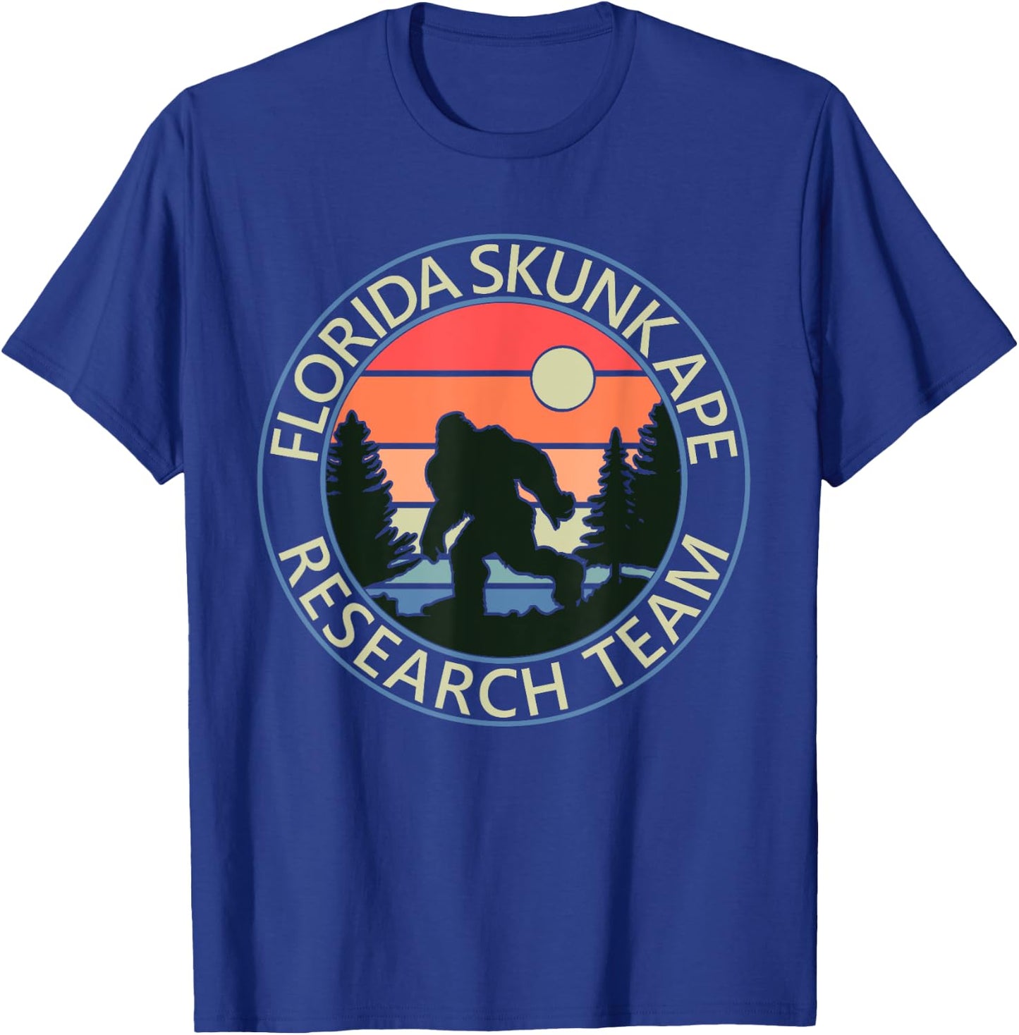 Florida Skunk Ape Research Team Fun Camping Hiking Outdoors T-Shirt - T-Shirt | Royal
