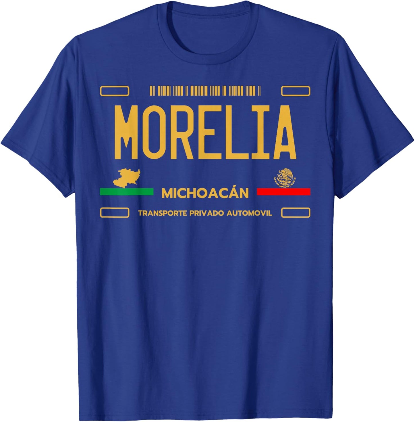 Morelia License Plate, Morelia Michoacan, Morelia T-Shirt - T-Shirt | Royal