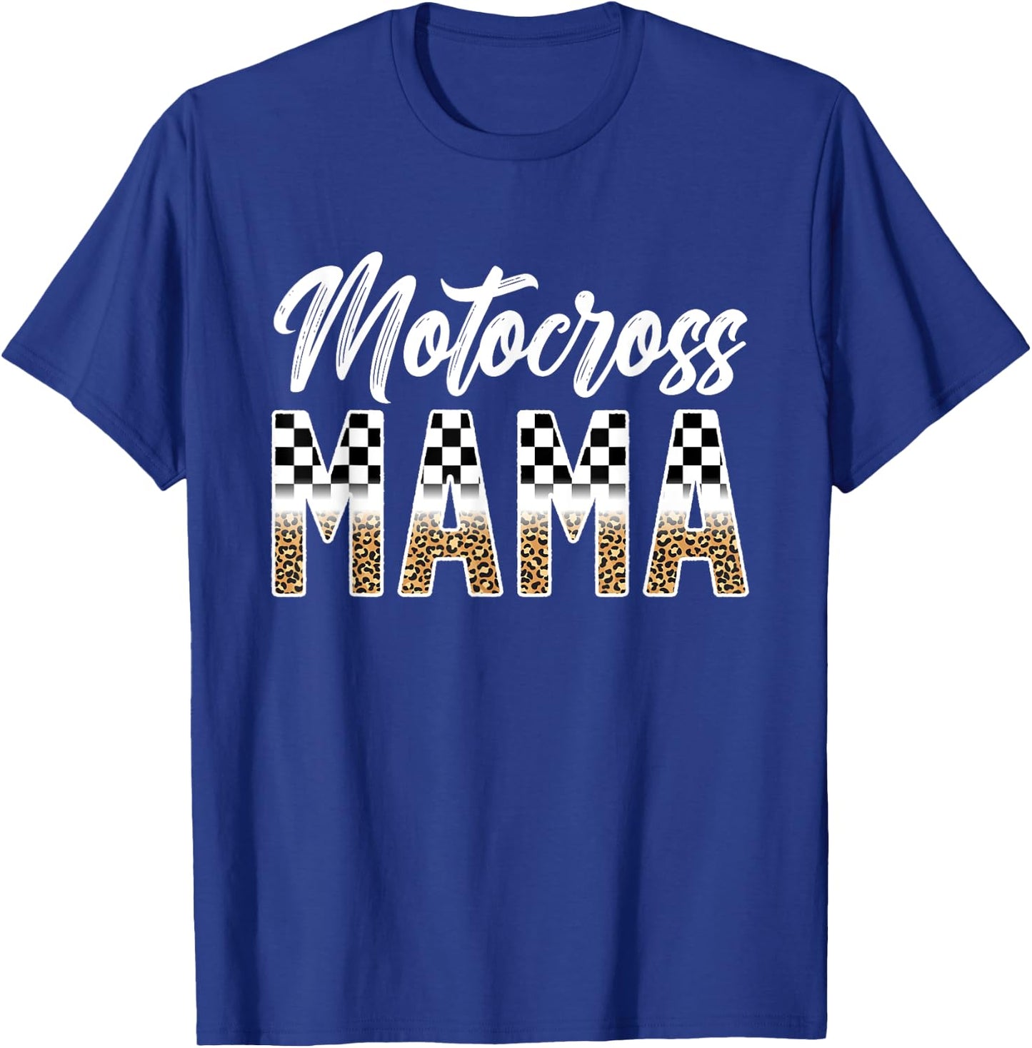Motocross Mama Leopard Motocross Rider Mom Moto Mom T-Shirt - T-Shirt | Royal