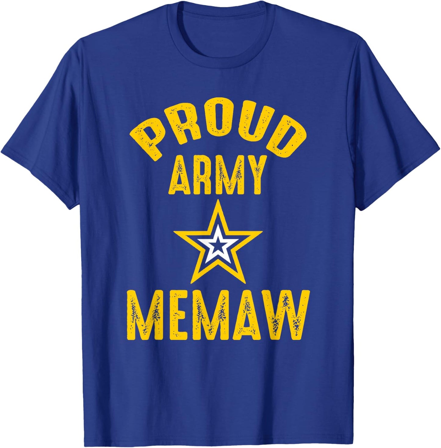 Vintage Proud Army MEMAW Veterans Family Reunion Match T-Shirt - T-Shirt | Royal