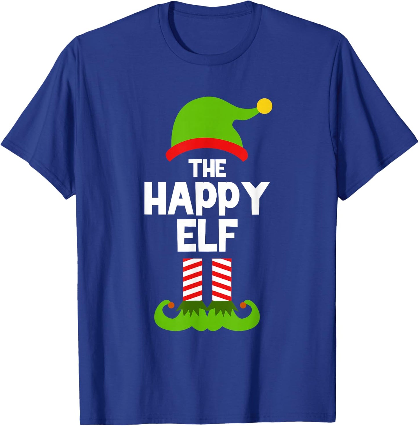 Funny The Happy Elf Christmas Family Party Pajama T-Shirt - T-Shirt | Royal