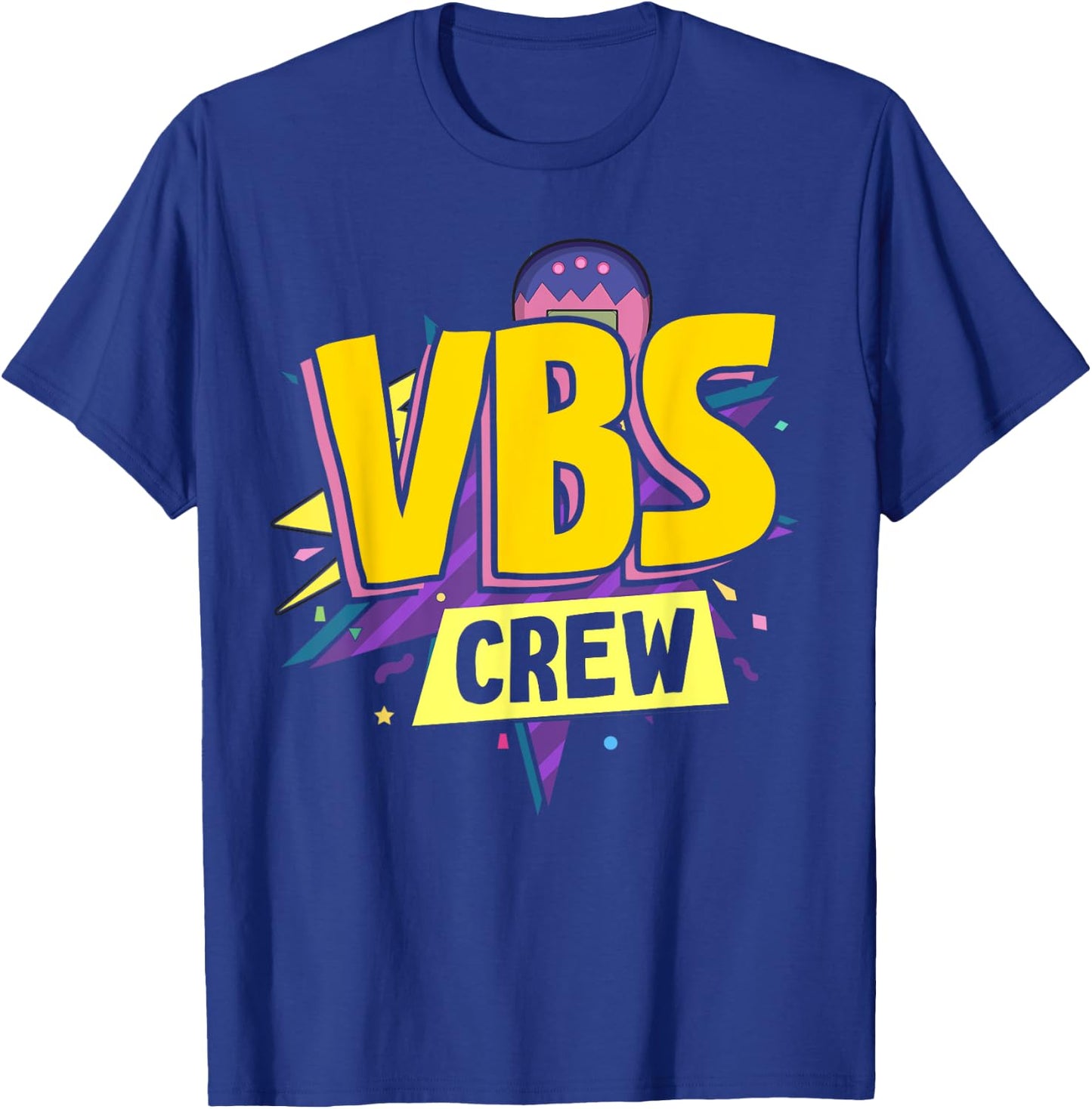 VBS Crew Vacation Bible VBS Teacher Groovy Christian School Women Kids T-Shirt - T-Shirt | Royal
