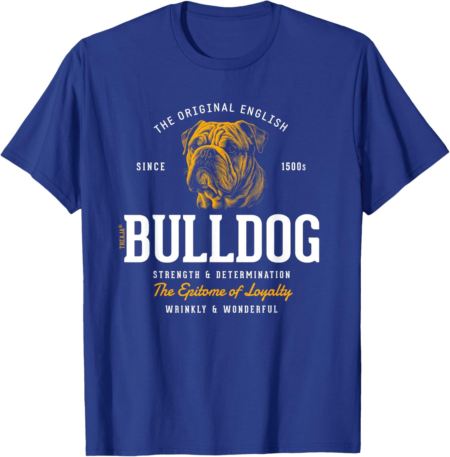 Vintage Styled Retro English Bulldog Women Girls Kids T-Shirt - T-Shirt | Royal