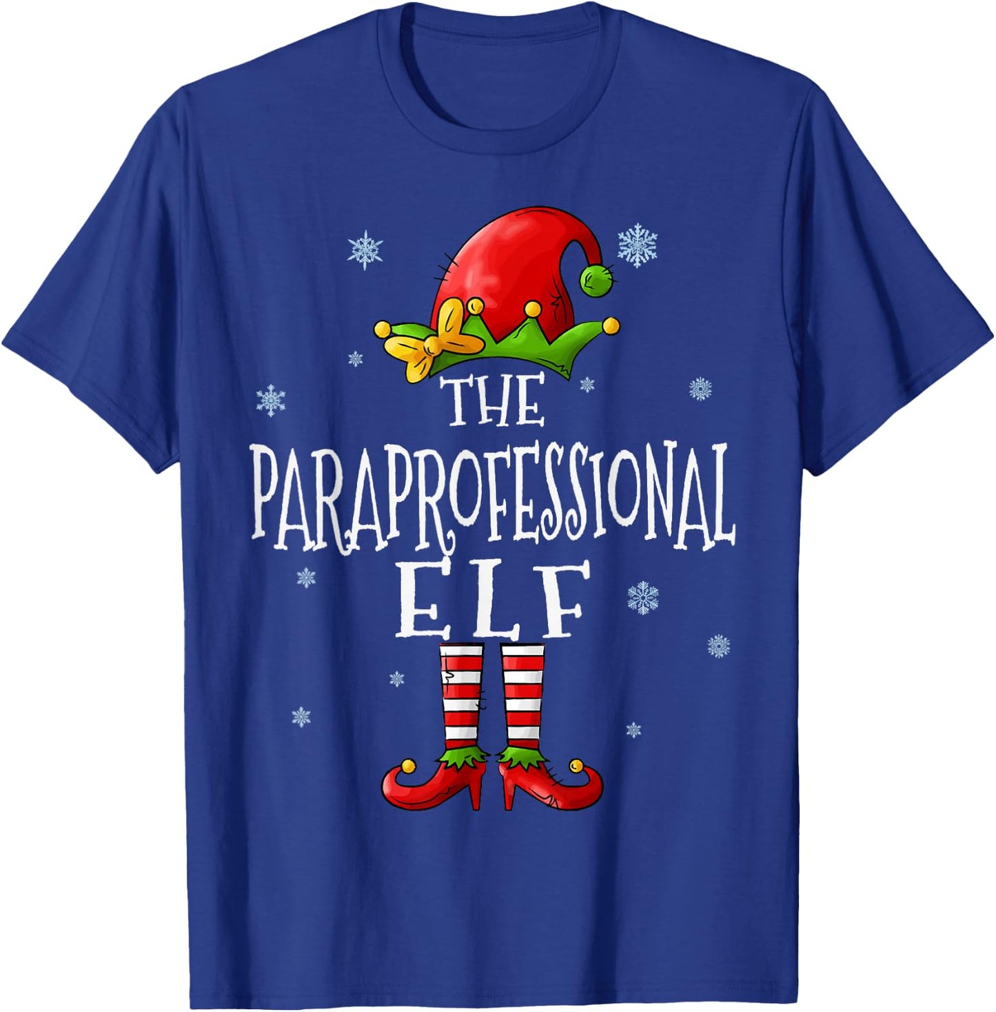 The Paraprofessional Elf Squad Funny Xmas Matching Christmas T-Shirt - T-Shirt | Royal