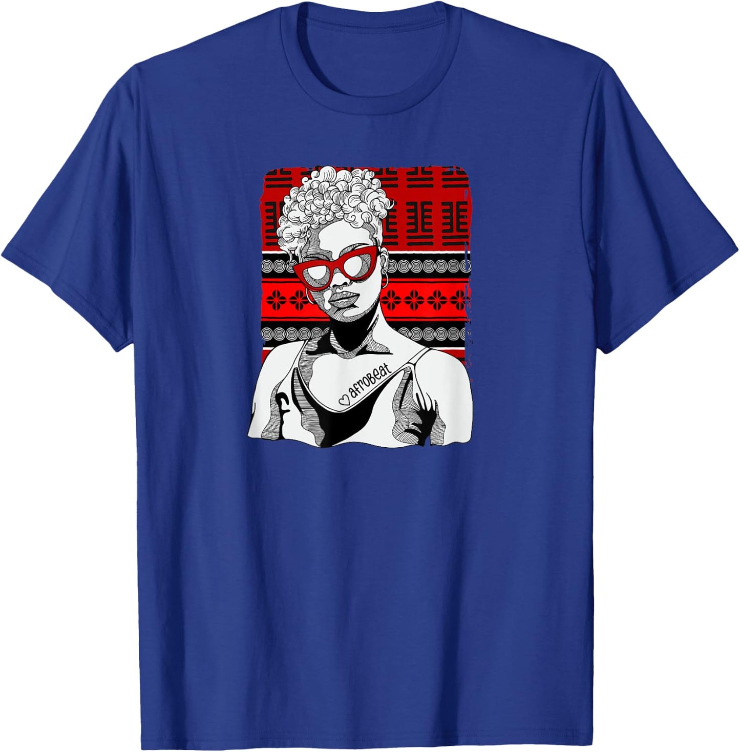 Woman with Afrobeat Tattoo T-Shirt - T-Shirt | Royal