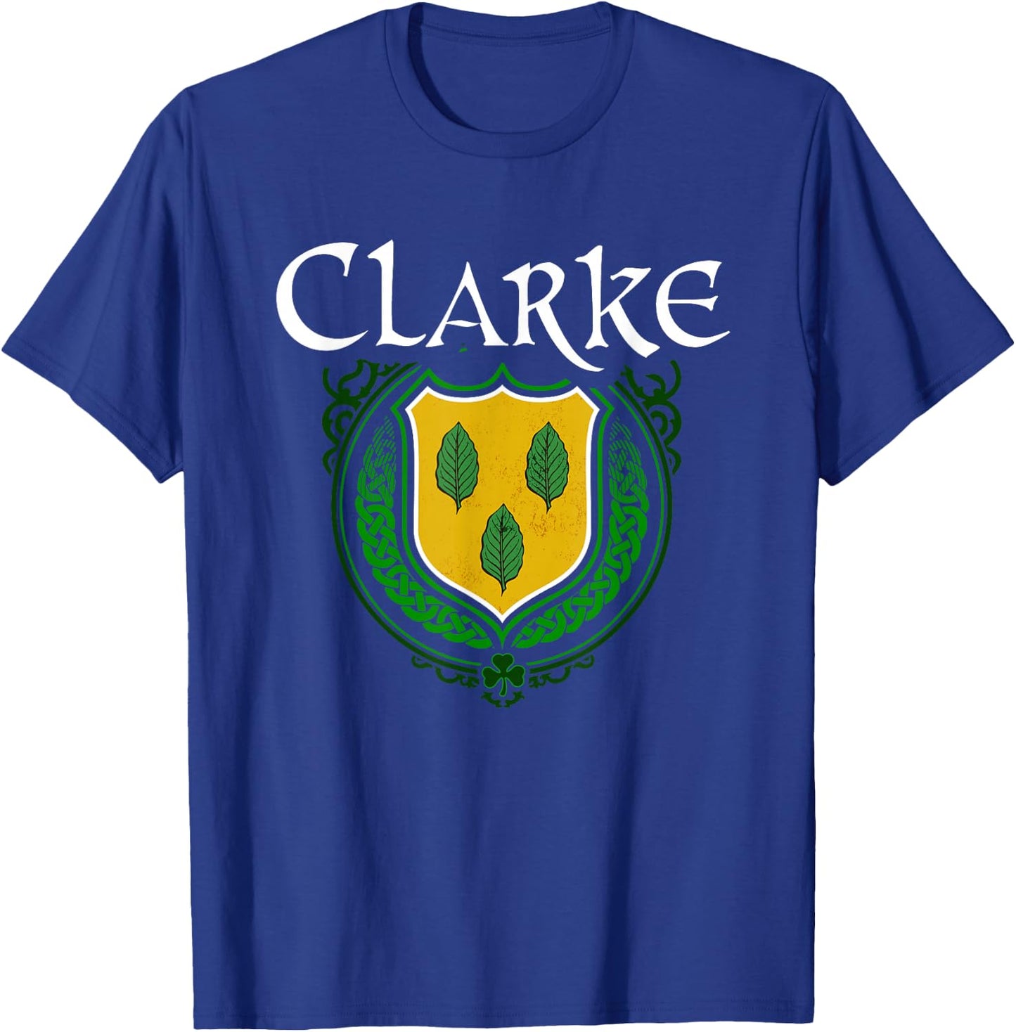 Clarke Surname Irish Clan Tartan Badge Ireland T-Shirt - T-Shirt | Royal