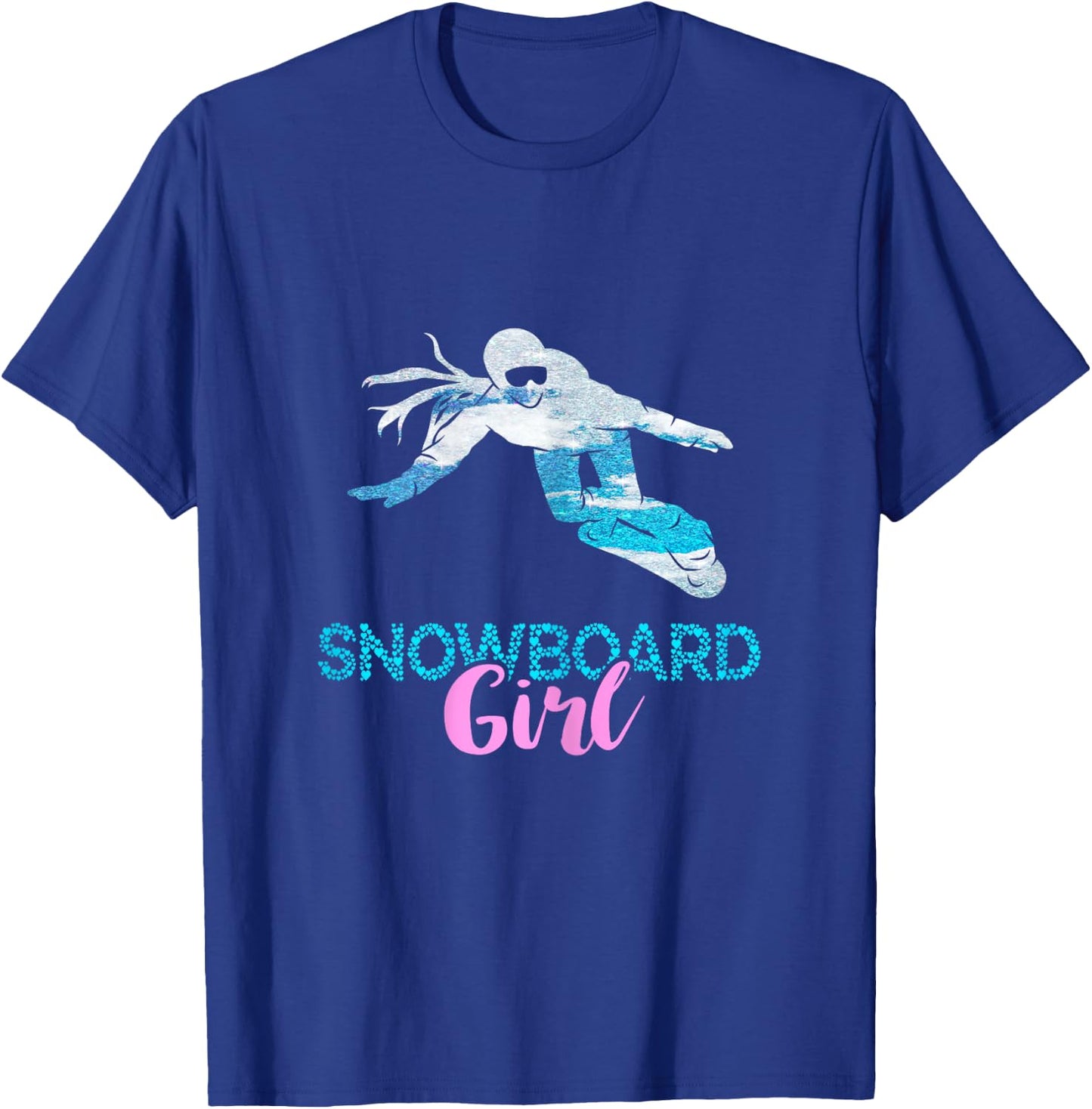 Winter Sport Snowboard Girl Heart Snowboard Snowboarding T-Shirt - T-Shirt | Royal