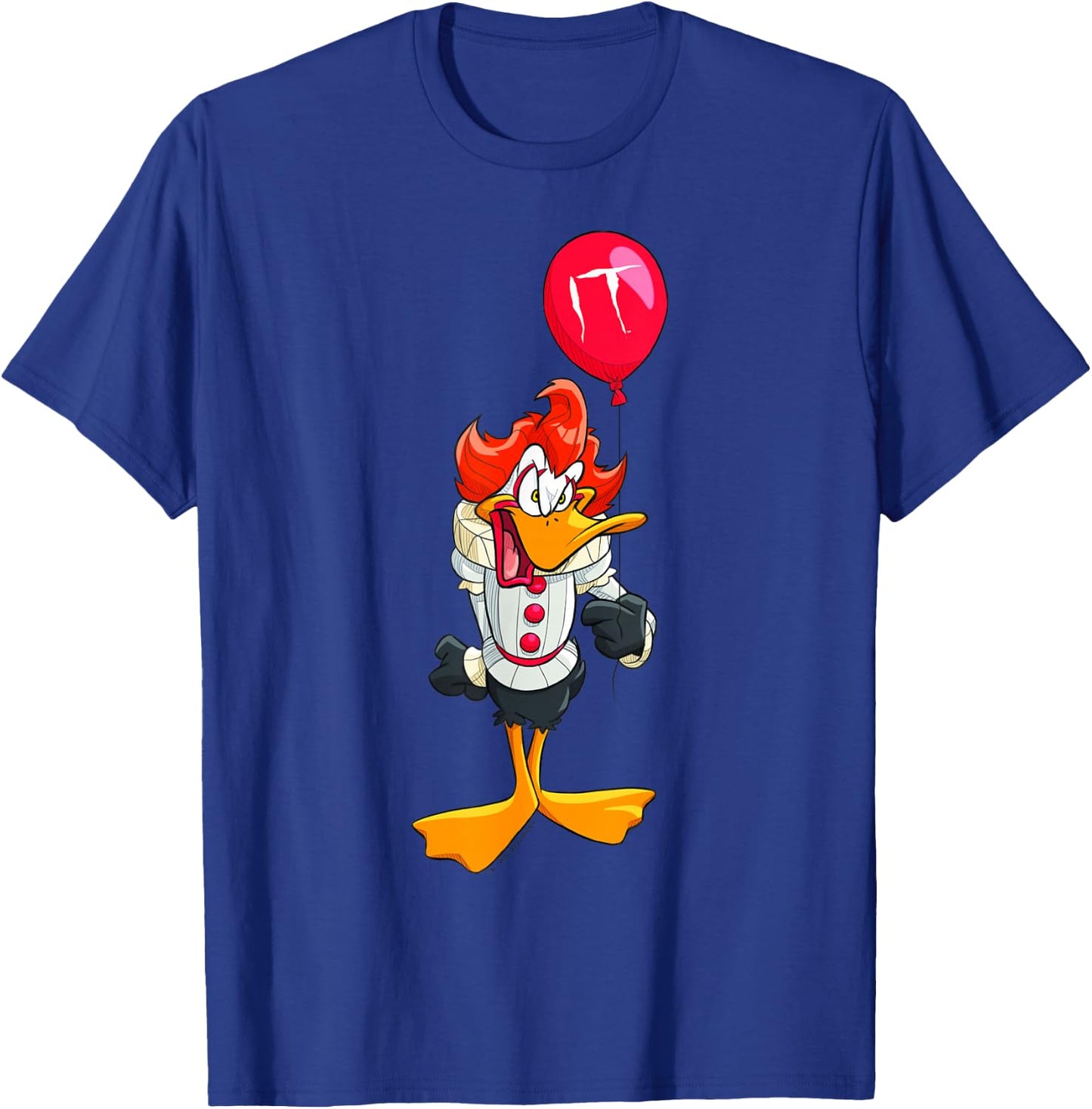 WB 100 Looney Tunes Halloween Daffy Duck Pennywise Costume T-Shirt - T-Shirt | Royal