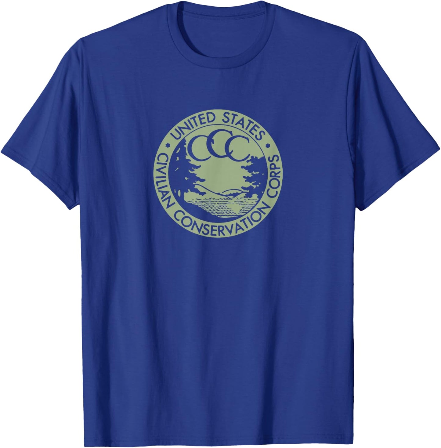 Civilian Conservation Corps CCC Logo Retro T-Shirt - T-Shirt | Royal