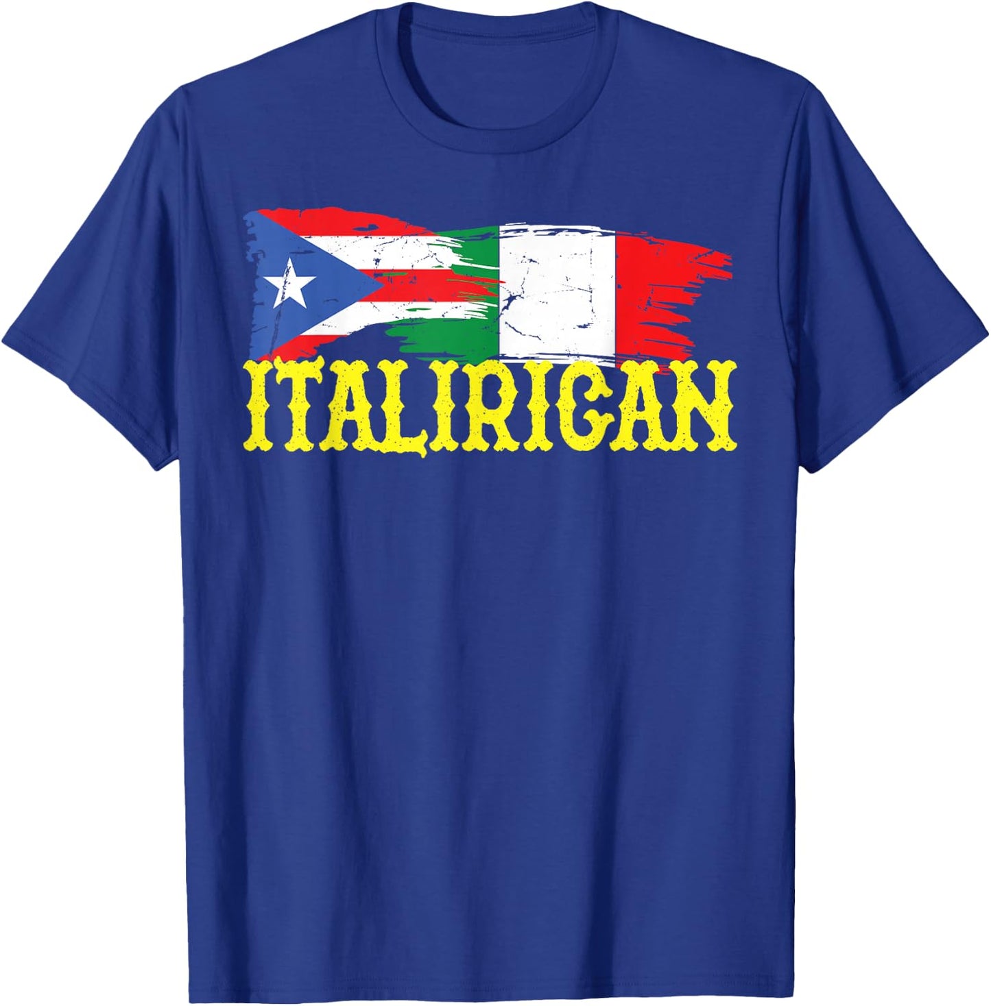 Italian Puerto Rican ItaliRican Italy Flag Puerto Rico Flag T-Shirt - T-Shirt | Royal