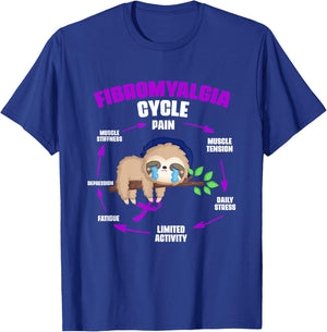 Fibromyalgia Cycle Fibro Fibromyalgia Survivor Fibromyalgia T-Shirt - T-Shirt | Royal