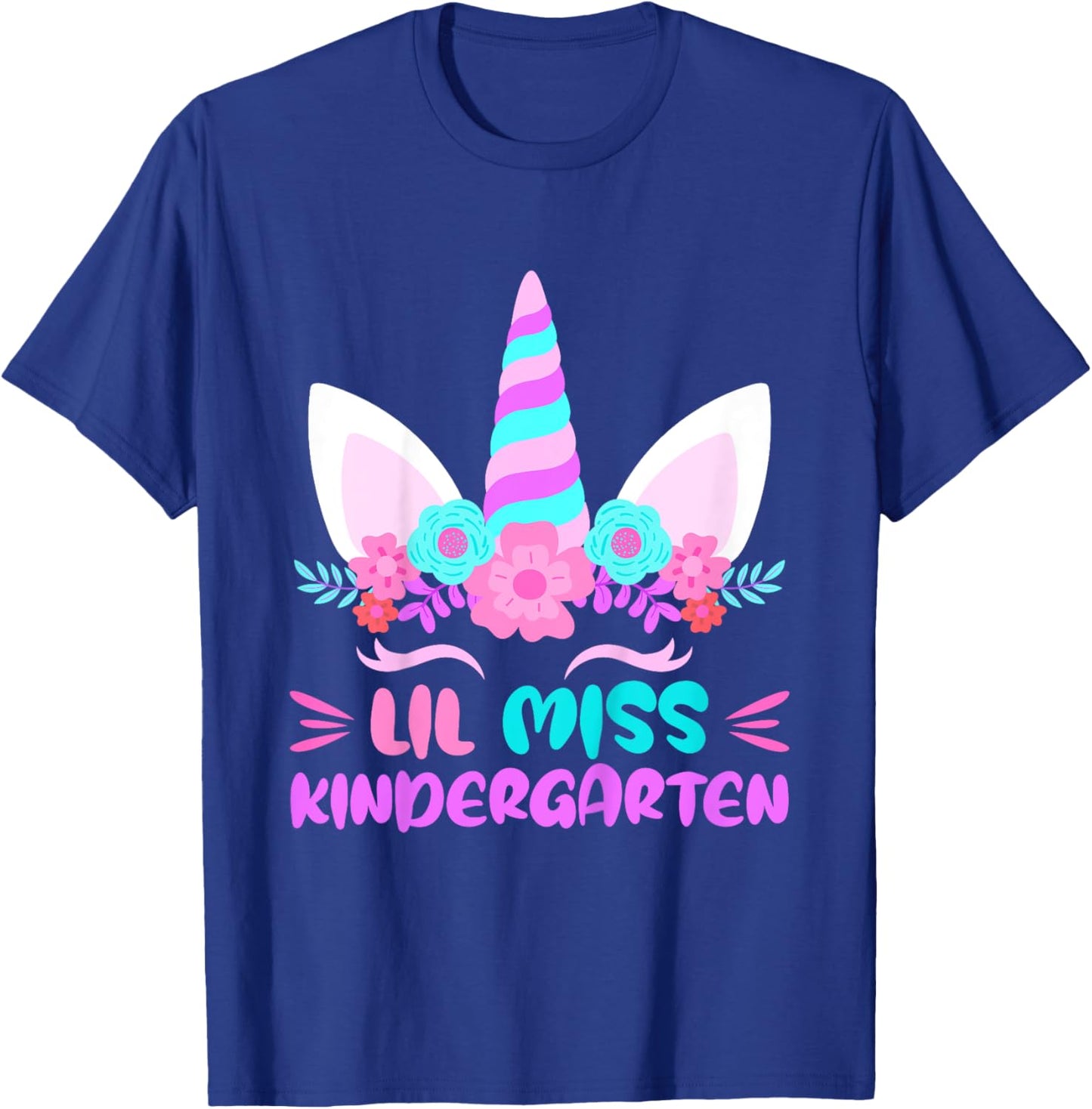 Lil Miss Kindergarten Girls First Day Of Kindergarten T-Shirt - T-Shirt | Royal