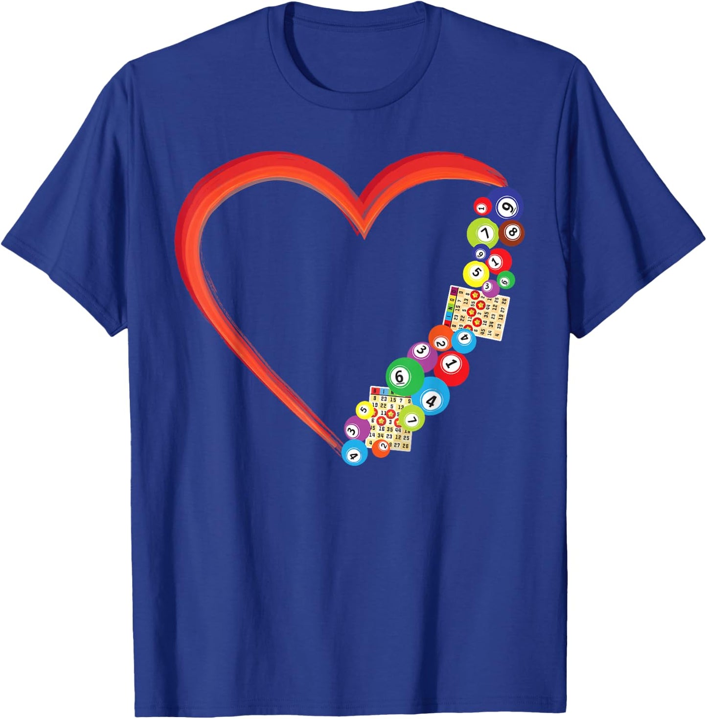 Bingo Player Heart T-Shirt - T-Shirt | Royal