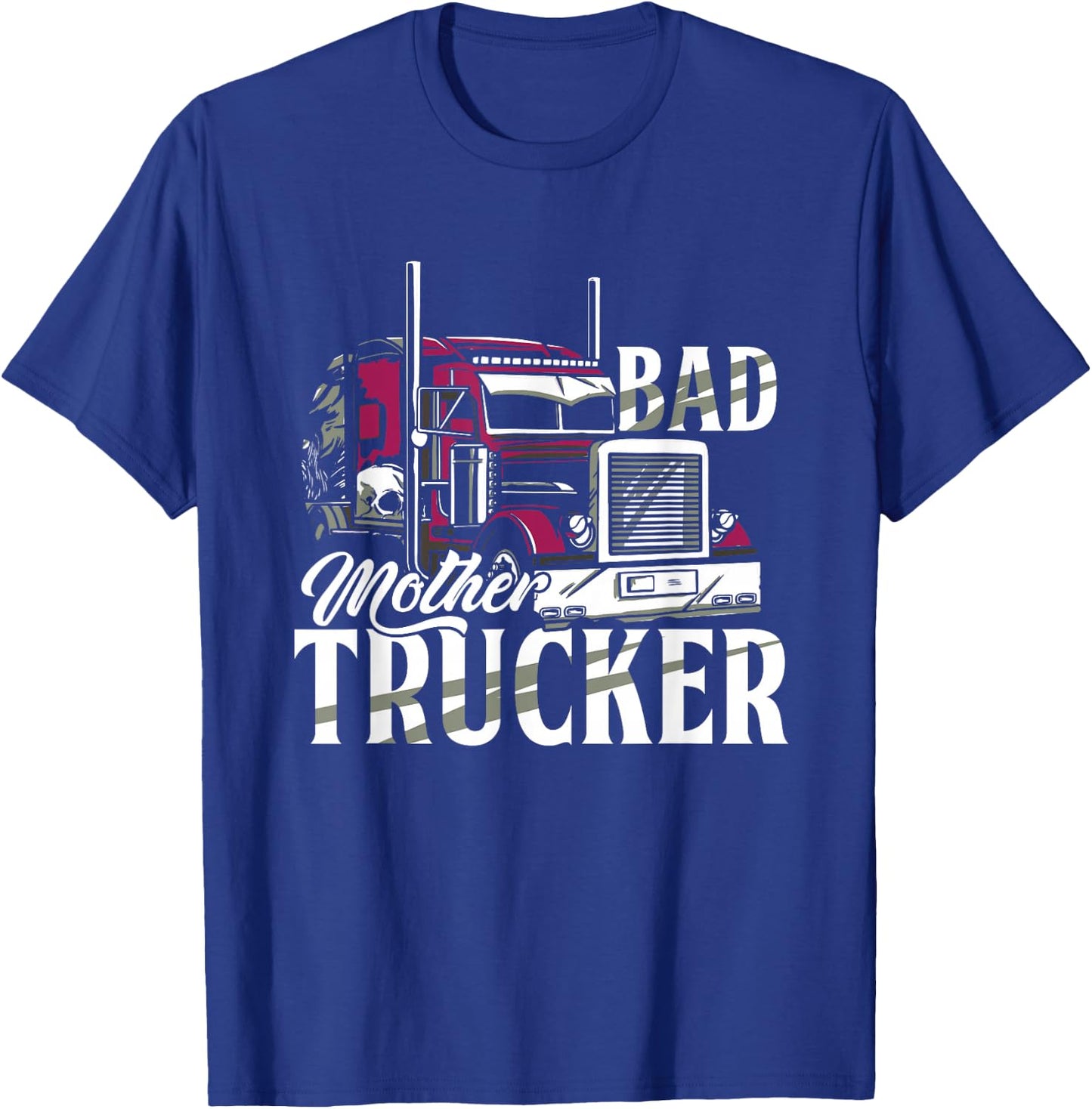 Truck Trucker Highway 18 Wheeler Delivery T-Shirt - T-Shirt | Royal