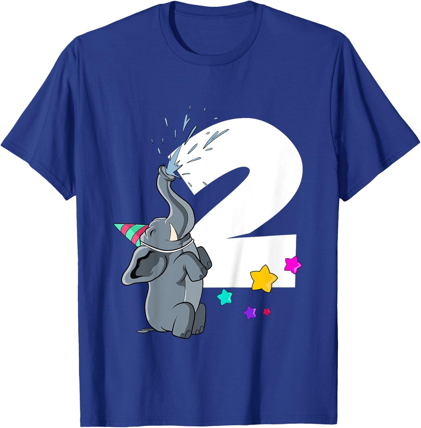 Elephant 2nd birthday 2 years old T-Shirt - T-Shirt | Royal
