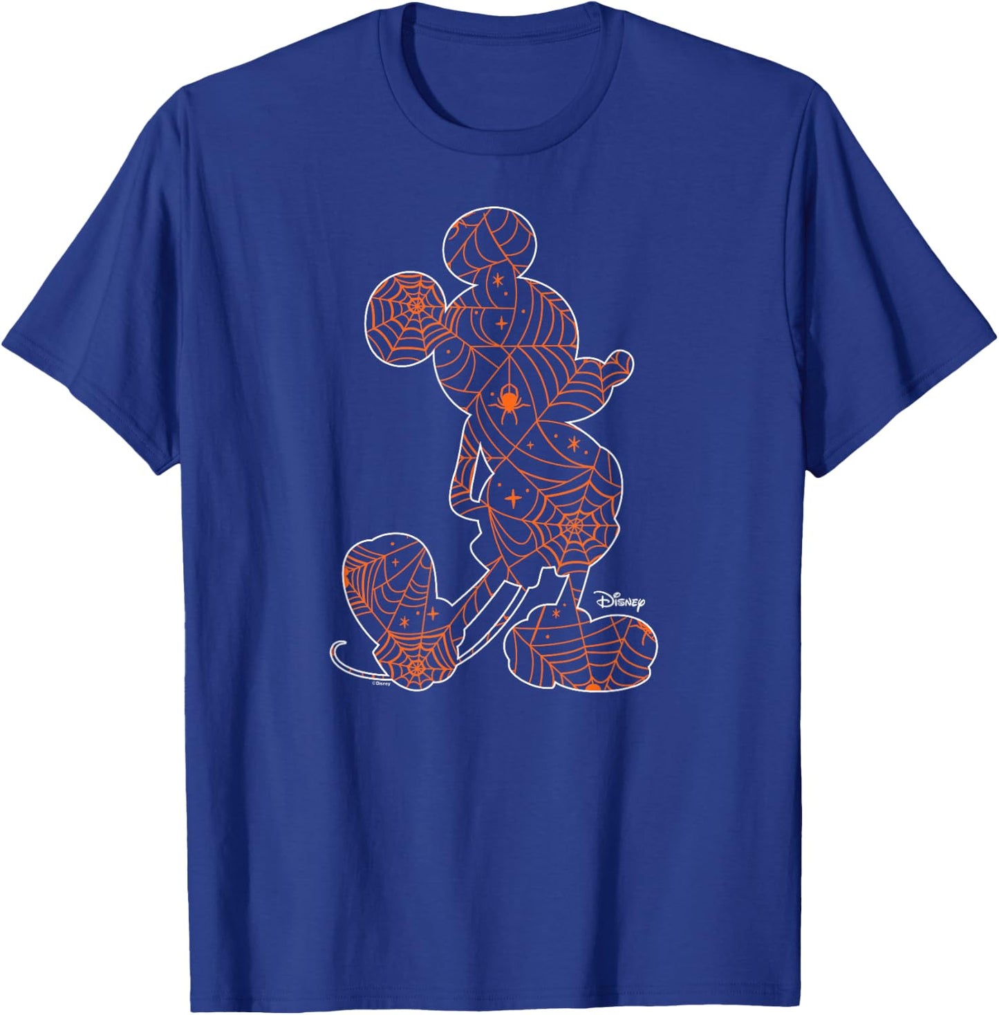 Disney - Mickey Silhouette Spider Web T-Shirt - T-Shirt | Royal