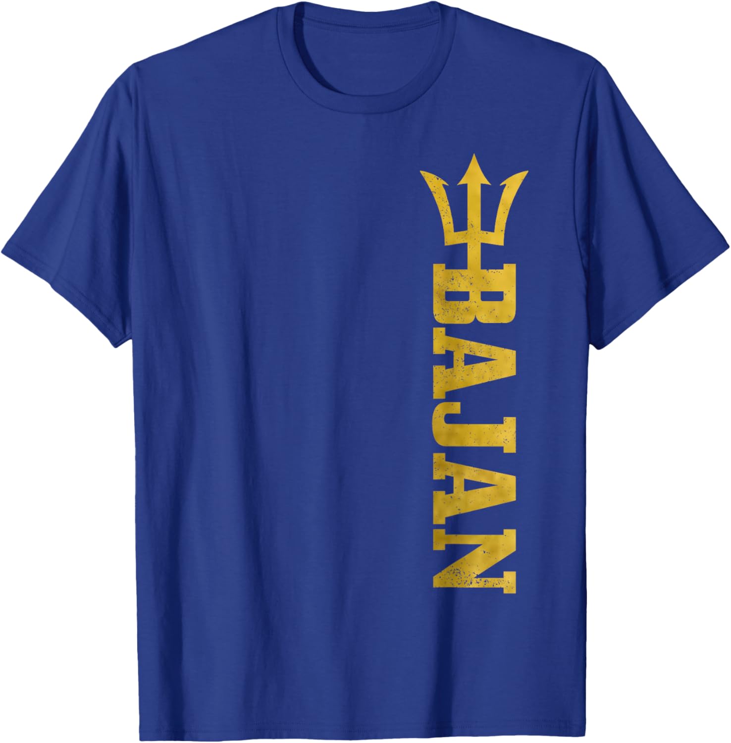 Bajan Barbados Flag Pride Vintage Men Women T-Shirt - T-Shirt | Royal