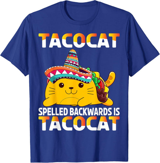 Tacocat Spelled Backward Is Tacocat Taco Cat Women Girls Kids T-Shirt - T-Shirt | Royal
