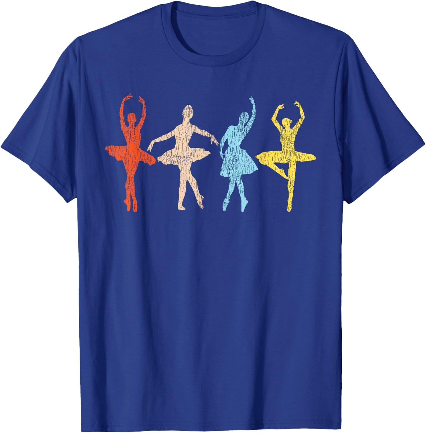 Ballet Dancer Dance Girl Ballerina Retro Vintage T-Shirt - T-Shirt | Royal