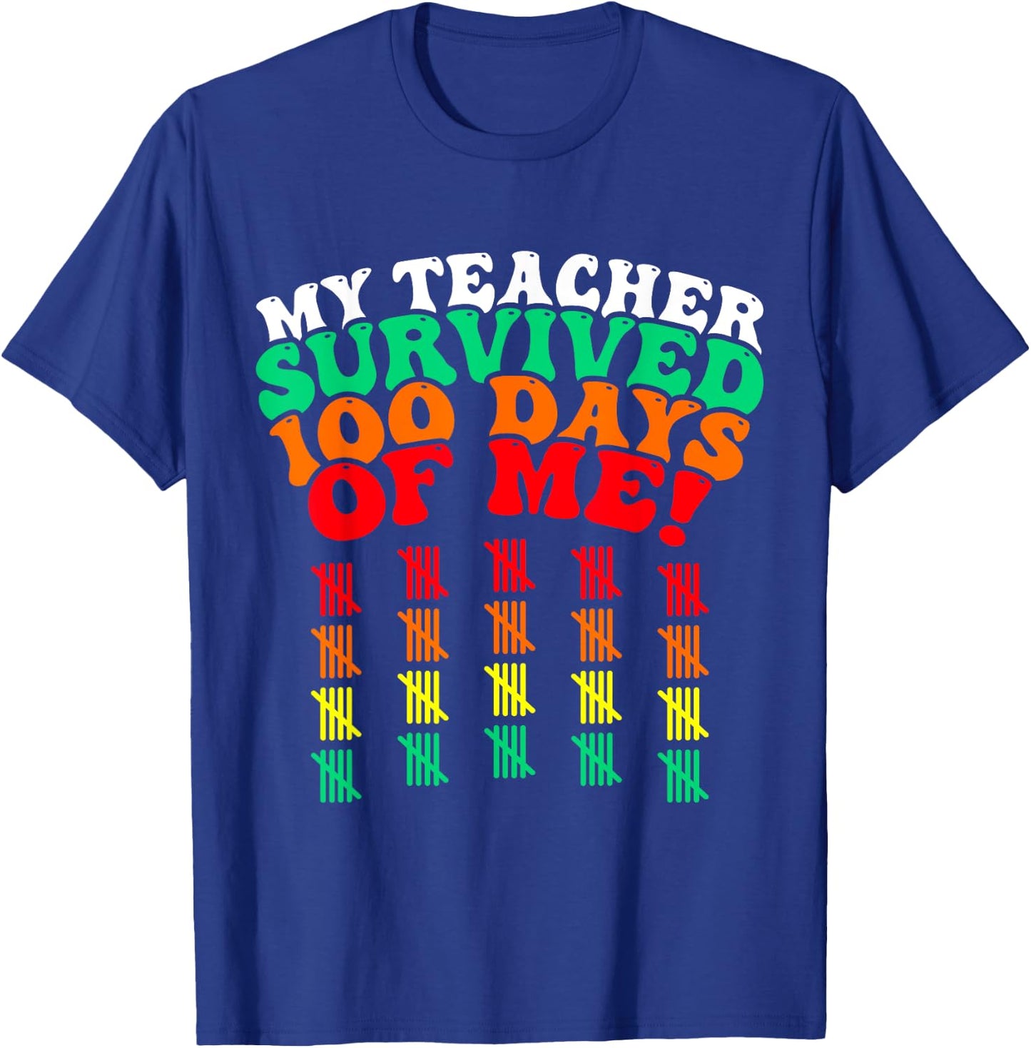 100 Days of School Kids 100th Day of School Costume T-Shirt - T-Shirt | Royal