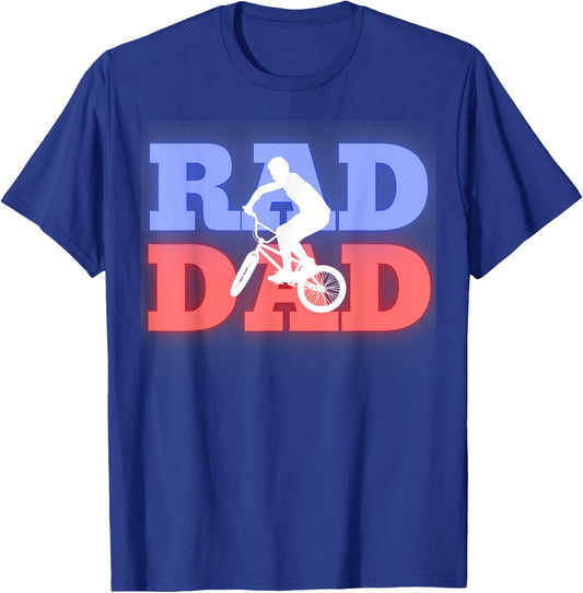 80's Style BMX Rad Dad T-Shirt - T-Shirt | Royal