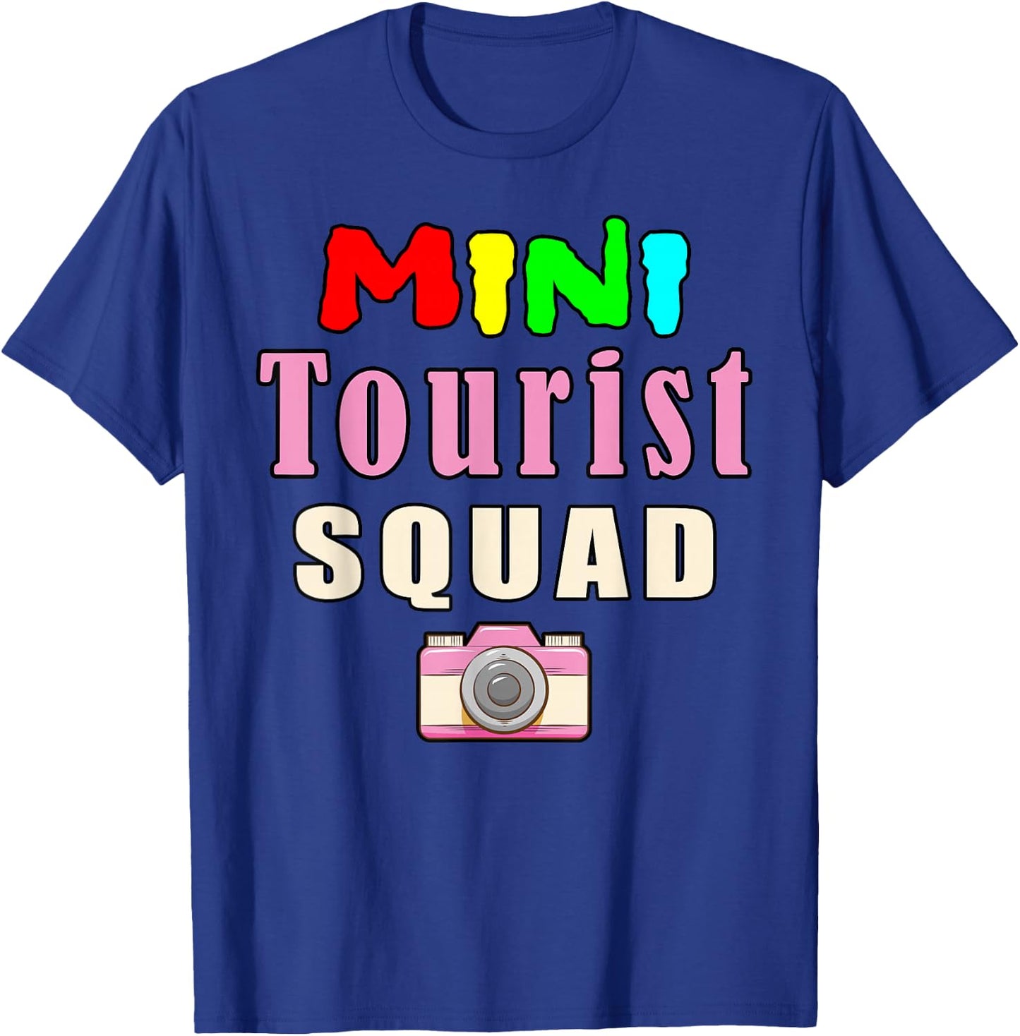 Mini Tourist Squad Camera Girl Souvenir Vacation Travel T-Shirt - T-Shirt | Royal