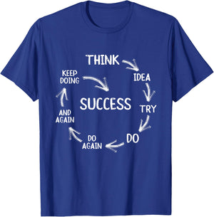 Motivational Quote Motivation Success Inspiration Mindset T-Shirt - T-Shirt | Royal
